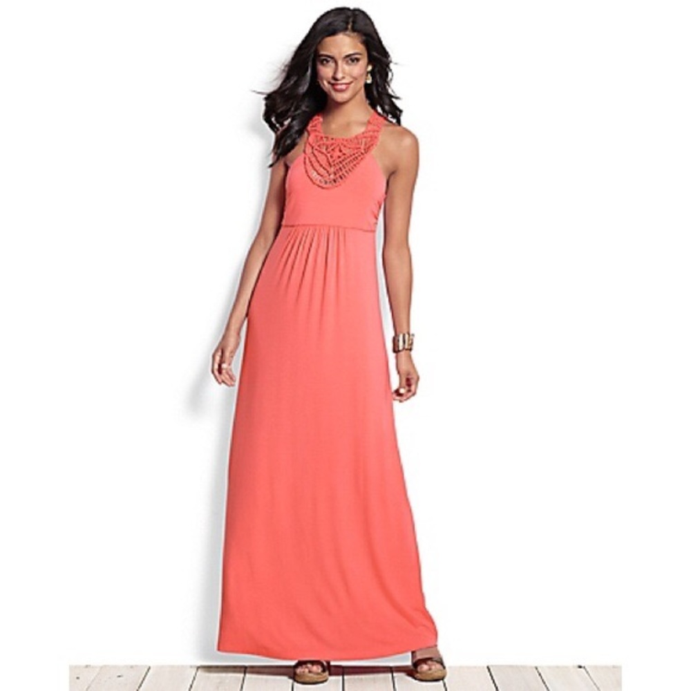 Tommy Bahama Pink Coral Maxi Dress Medium